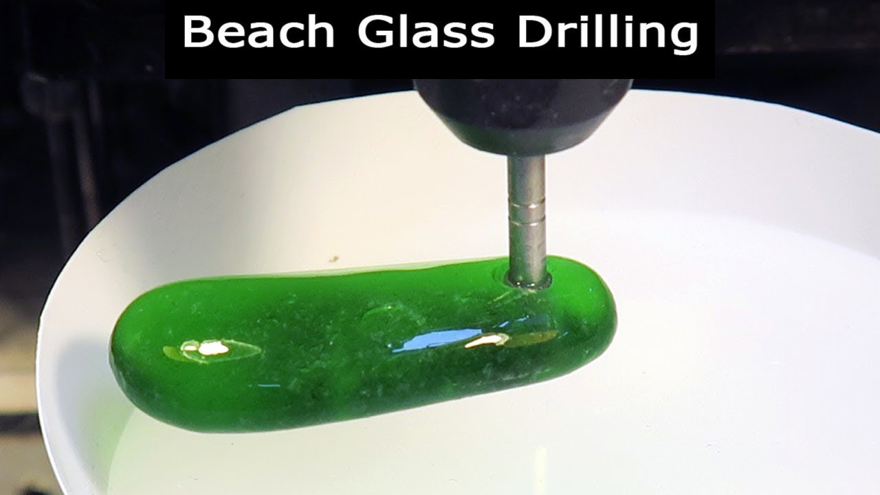 Beach Glass Drilling using DrillStr8 YouTube