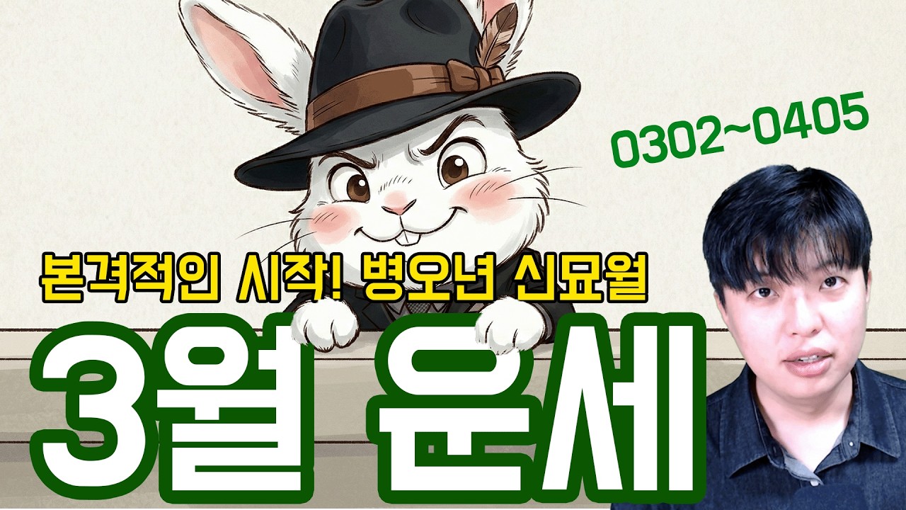 [26년 3월운세] 흰토끼달의 특징과 일간별 주의해야 하는 일들