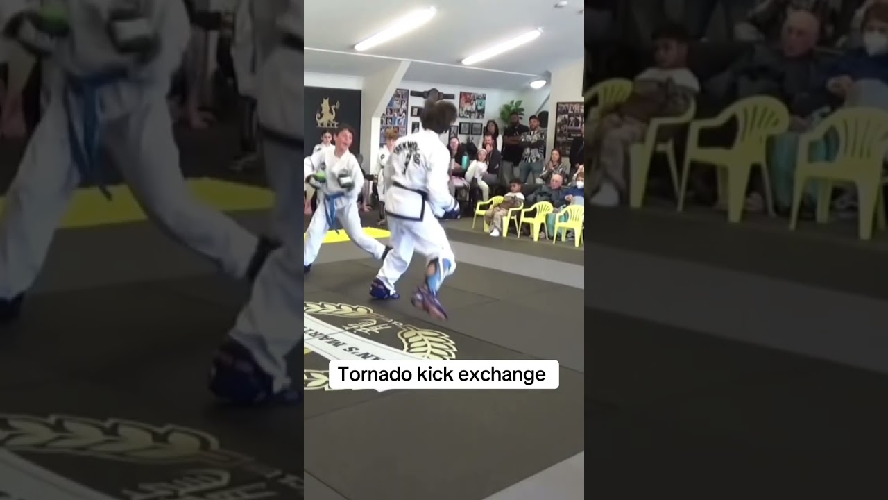 Tornado kick exchange by Preston and Froggy