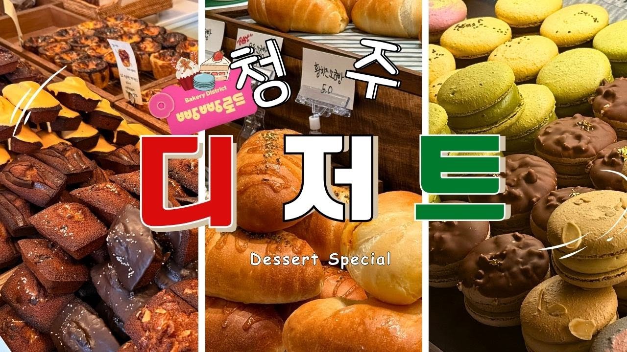[여행Vlog]🍰현지인이 알려주는 청주 디저트 특집🍩 |  🎂카페 이야기 마쿠마쿠 지음이 소금빵 맛집 마카롱🍫