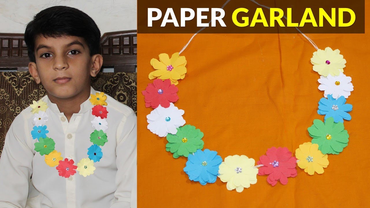 How to make paper garland | Kaghaz ki Mala banany ka tareeka | paper ...