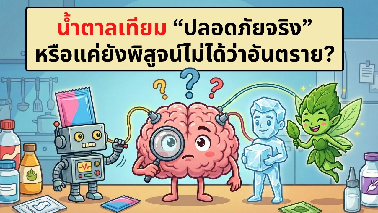 น้ำตาลเทียม “ปลอดภัยจริง” หรือแค่ยังพิสูจน์ไม่ได้ว่าอันตราย? | เรื่องไม่รู้รอบตัว