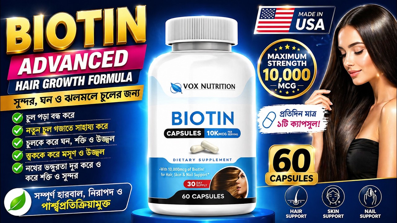 Biotin Advanced Hair Growth Formula (Made in USA)