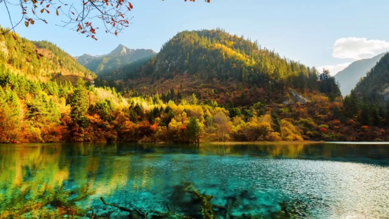 Crystalline Turquoise Lake, Jiuzhaigou National Park, China - YouTube