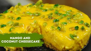 Mango and Coconut Cheesecake | मैंगो कोकोनट चीज़केक | Mangolicious Recipes | Sanjeev Kapoor Khazana