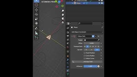 Blender follow path constraint #shorts #blender #blendertutorial