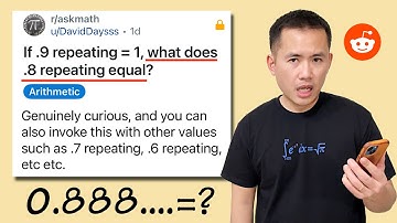 Genuinely curious: If .9 repeating = 1, what does .8 repeating = ? Reddit r/askmath