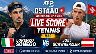 Lorenzo Sonego vs Joel Schwaerzler 🎾LIVE SCORE TENNIS ATP GSTAAD SWITZERLAND OPEN 2026 | R32