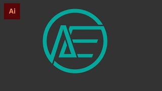 AE Modern Logo Design in Adobe Illustrator | Minimal Letter Logo Tutorial (Step-by-Step)