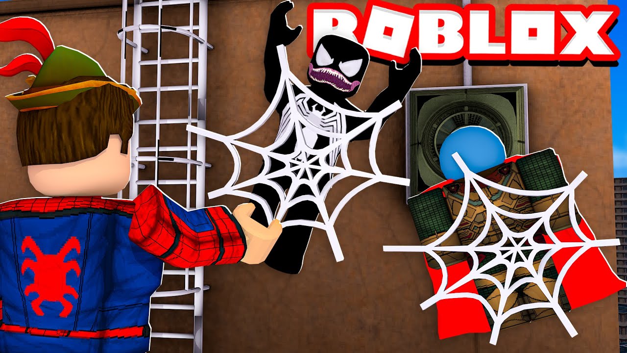 ME TRANSFORMEI NO HOMEM ARANHA E LUTEI CONTRA SUPER VILÕES NO ROBLOX!!  (Venom, Thanos) 