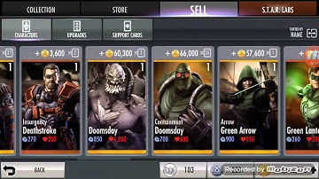 My Injustice Character Collection. ELITE 7 LVL 50