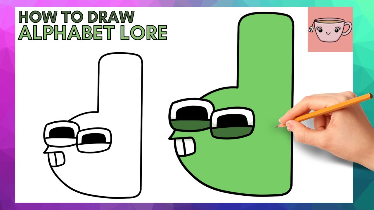 HOW TO DRAW ALPHABET LORE LETTER A, STEP BY STEP