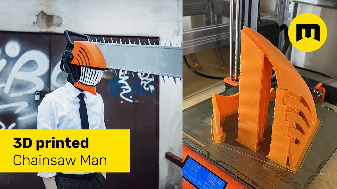 3D printed Chainsaw Man Helmet - Denji Cosplay • made with Ender 3