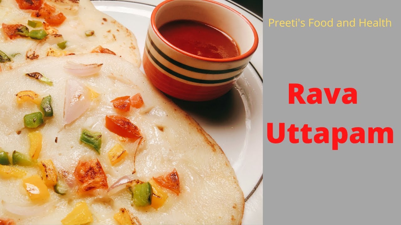 Instant Rava Uttapam Recipe | Suji Uttapam Recipe | South Indian ...