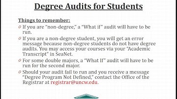All About Degree Audits