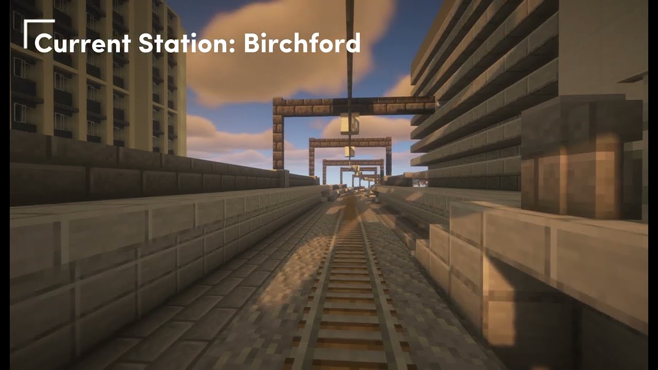 At dawn, a metro was waiting for me... in Minecraft Leiston Server!
