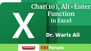 Char(10) formula in excel \\How to enter data in multiple rows in a cell \\ enter within cell