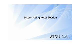 Creating Notes in Zotero