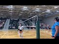 Kelly Walsh players celebrate the match-winning point when Jackson's kill attempt sails out of