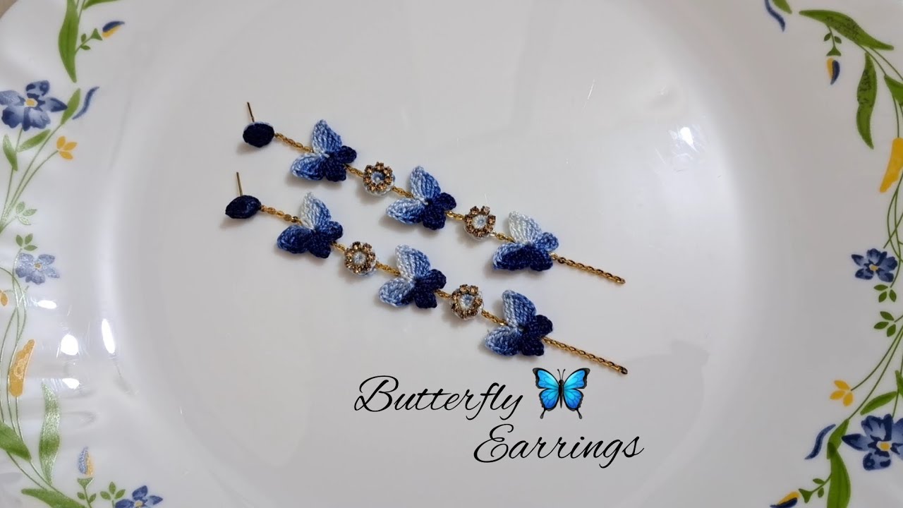 BUTTERFLY EARRINGS | HANGING EARRINGS | CUTE EARRINGS | CROCHET