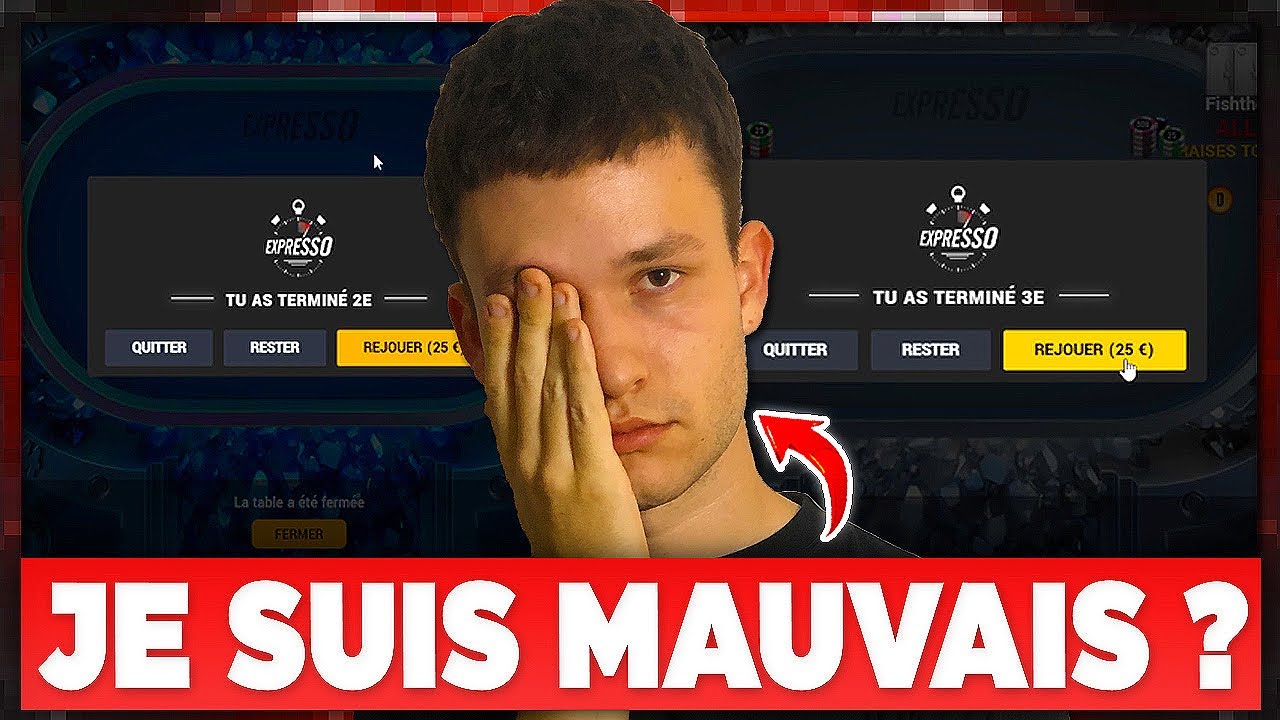 Je suis TROP MAUVAIS en EXPRESSOS 25€ sur WINAMAX !? (Spin - Poker)