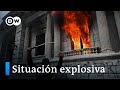 Disturbios y represión en Guatemala