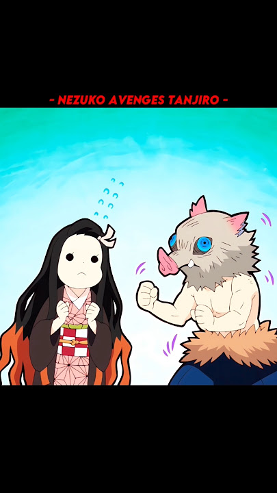 Nezuko rocked 👘 Inosuke shocked 🐗 #demonslayer #tanjiro #nezuko