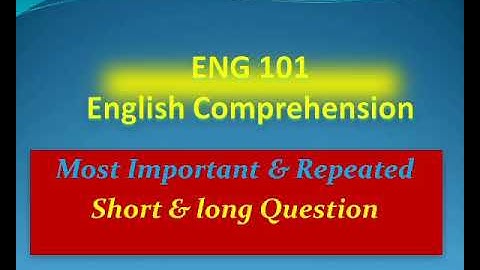 Eng101 Most Important and Repeated Question / Midterm Preparation  / Past paper
