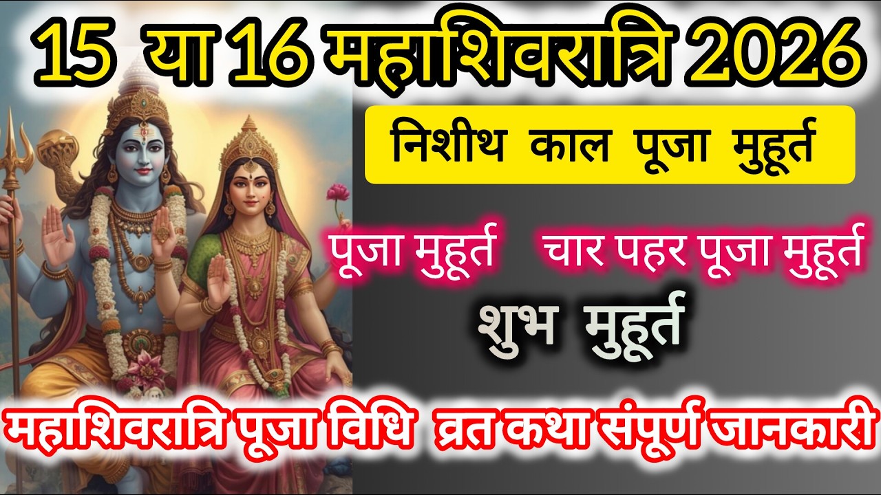 Shivratri Kab Hai 2026 || Maha Shivratri Date Puja Muhurat  महाशिवरात्रि कब है