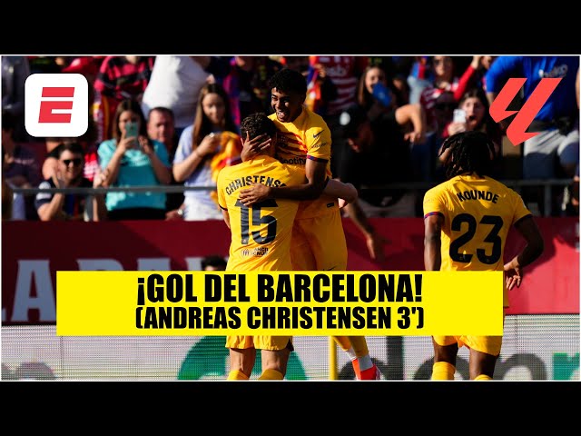 GOL DEL BARCELONA. Andreas Christensen marca un golazo para el 1-0 vs GIRONA | La Liga