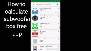 How to calculate subwoofer box screenshot 1