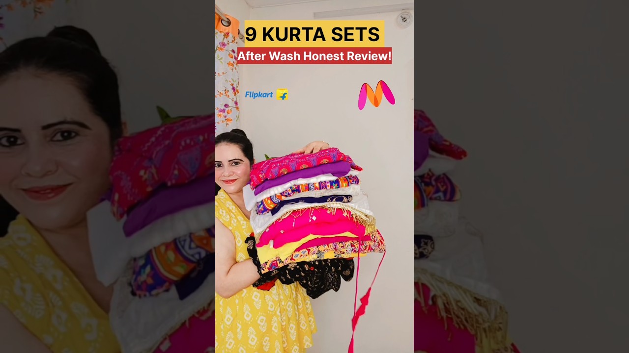9Myntra&Flipkart Kurta Sets After Wash Review😱|Sangria Kurta Sets👀