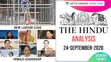 24-September-2020 | The Hindu Newspaper Analysis | Current Affairs for UPSC CSE/IAS | Saurabh Pandey