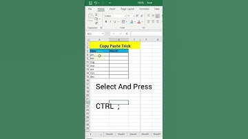 copy paste trick for hidden row, columns ✅ #excel