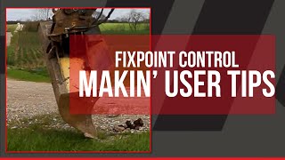 Fix point control for excavator