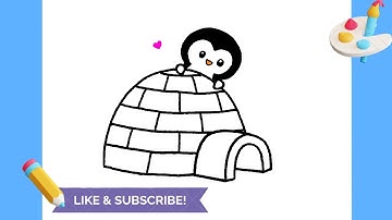 How to Draw an Igloo | Igloo Drawing Step by Step | Draw Simple