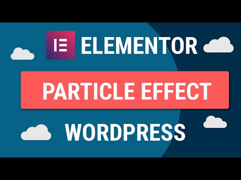 How To Add A Particle Effect Using Elementor For FREE | Wordpress