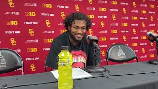 USC LB Easton Mascarenas-Arnold after 28-20 win over Nebraska