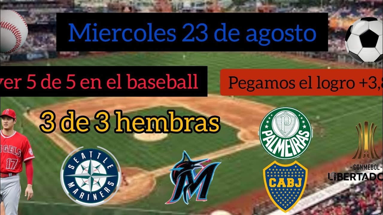 AYER 5 DE 5 EN EL BASEBALL🤑 ️MIERCOLES 23 DE AGOSTO ️ ️ ️3 DE 3 HEMBRAS