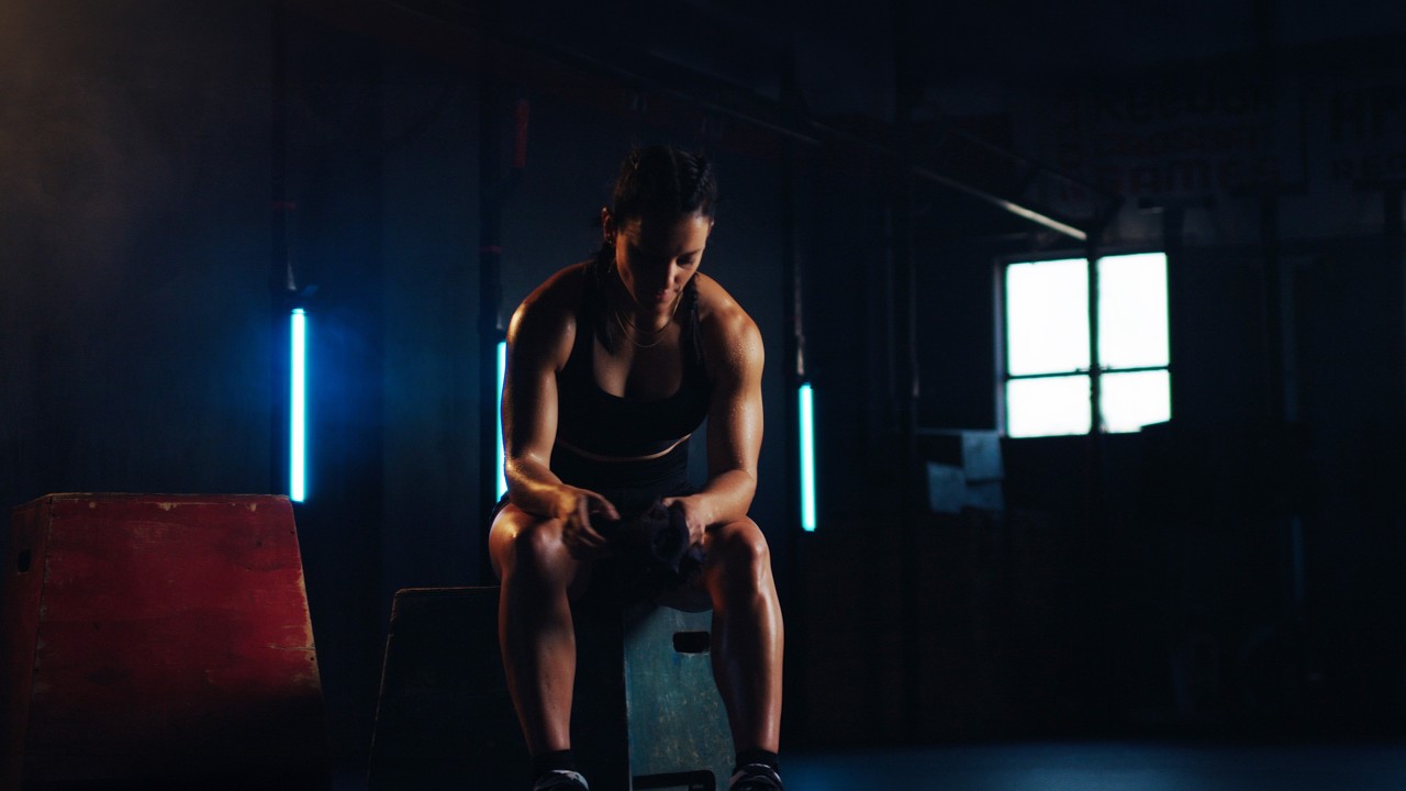 female fitness boxing athlete