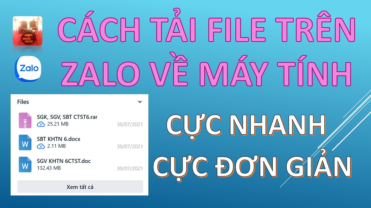 Cách tải FILE trên ZALO về máy tính cực đơn giản - youtube