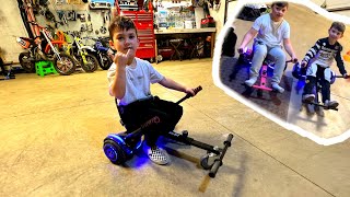 Hoverboard go cart review/race #hoverboard