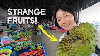 Trying EXOTIC food/fruits in Kuching, Sarawak Borneo! Why does Malaysia taste so good? EP34