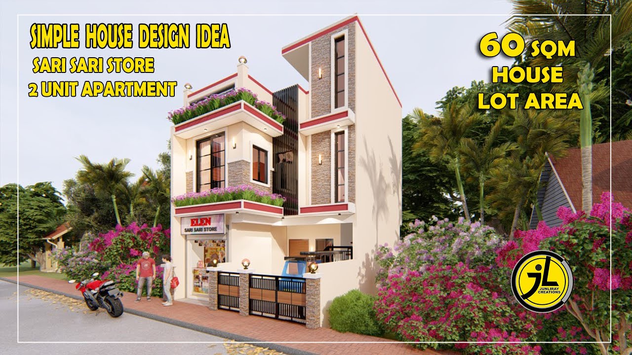 Simple House Design Idea | SARI SARI STORE |  APARTMENT | by: junliray creations