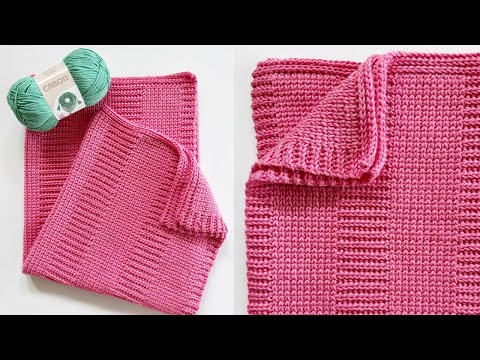 Crochet Watermelon Ridge Baby Blanket