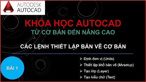 AutoCad - Mở đầu: Các lệnh thiết lập bản vẽ cơ bản - Lý thuyết | @NGUYENQUOCTOI