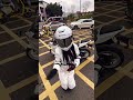 Cute biker girl dancing in white suit! #biker #dance #viral #trending #foryou #shorts #hindigupshup