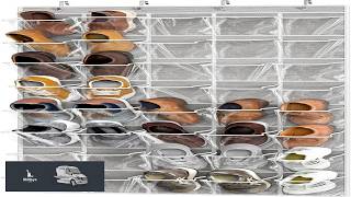 Simple Houseware 40 Large Clear Pockets Over The Door Hanging Shoe Organizer