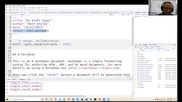 Webinar: RMarkdown for Researchers - Weave together narrative text and code