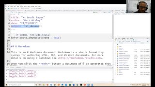 Webinar: RMarkdown for Researchers - Weave together narrative text and code screenshot 2